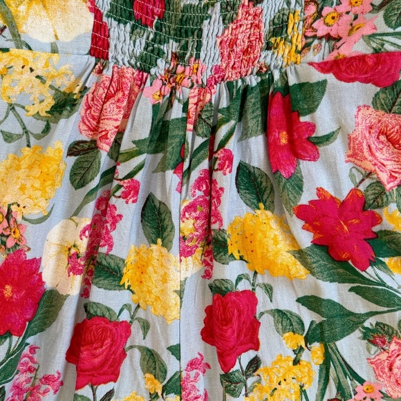 Old Navy MultiFloral Tie-Shoulder Cropped Twist-Front Jumpsuit Linen Blend - Picture 15 of 16